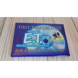 E.T. First Time On DVD Promotional Pin Approx. 3x2 Inches